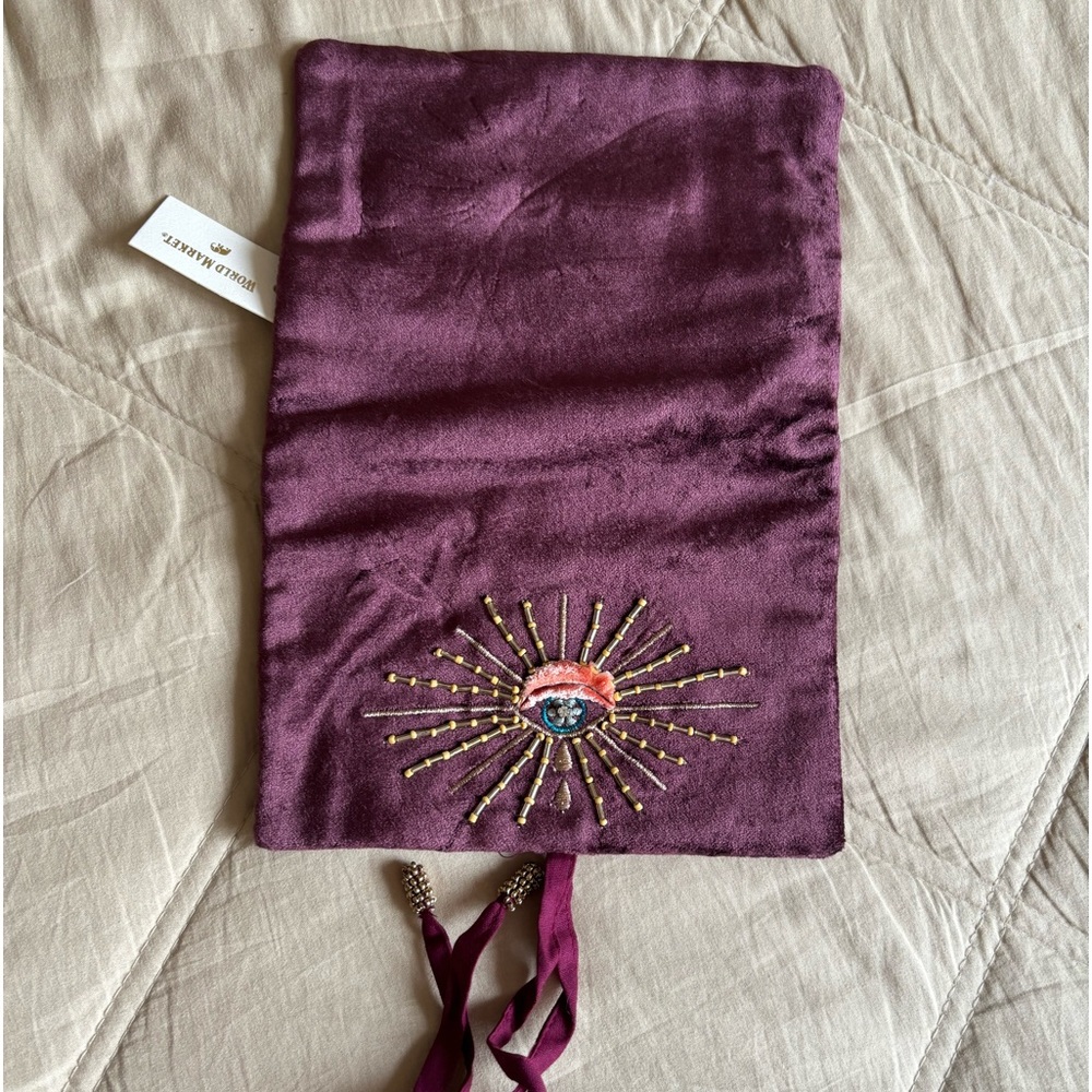 World Market Multifunctional Velvet Purple Case NWT - Picture 5 of 7